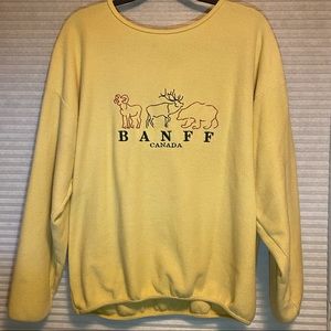 Women’s 80s yellow knit Banff sweater. US large.